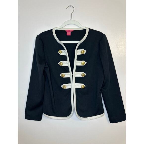 Sunny Leigh Jackets & Blazers - Vintage Y2K Sunny Leigh Women's Military Preppy Navy Gold Jacket Size Small